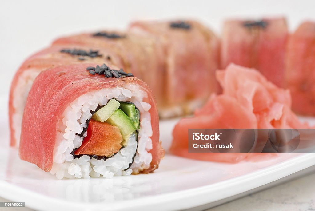 Fuji rollos de Sushi - Foto de stock de Aguacate libre de derechos