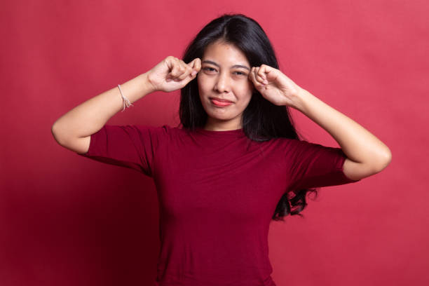 istock Young Asian woman sad and cry. 1196455788