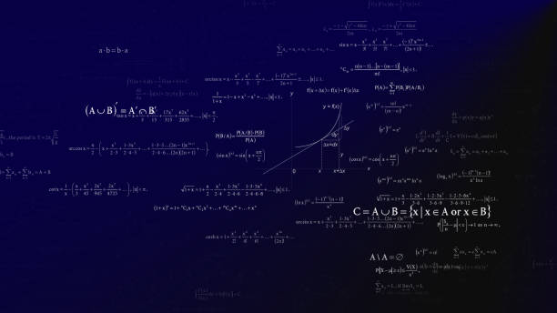 istock Mathematics formula equation on white chalk color with black board backdrop background for content about education technology study using seamless looping movement. 1196456648