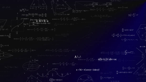 istock Mathematics formula equation on white chalk color with black board backdrop background for content about education technology study using seamless looping movement. 1196456651
