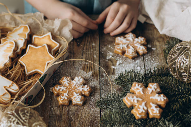 istock On the table are scattered Christmas gingerbread 1196459418