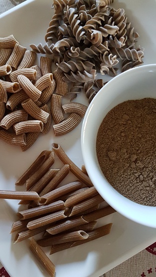 Some types of pasta with cricket flour