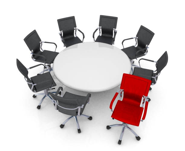 istock Red Different Chair, Leadership Concept, Minimal Design 1196463694
