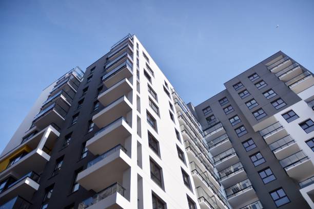 istock Fragment of new luxury house and home complex. 1196464048