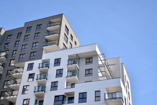 istock Fragment of new luxury house and home complex. 1196464056