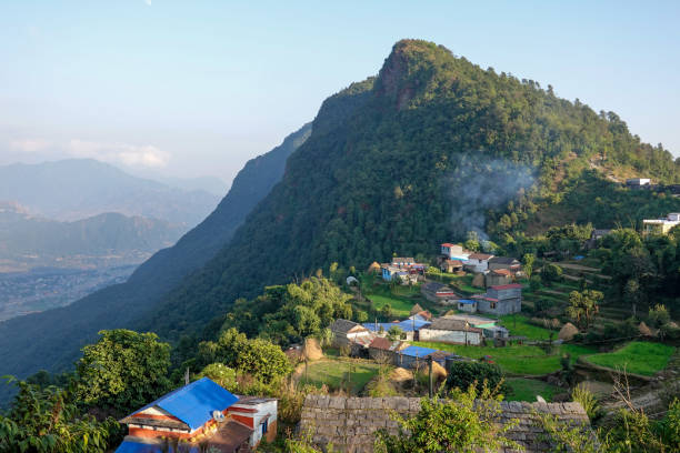 istock Village in the Mountain Saddle 1196465883
