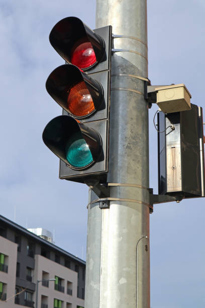 istock Traffic lights at the road crossing 1196467665