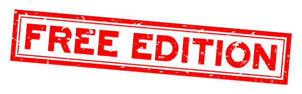 istock Grunge red free edition word square rubber seal stamp on white background 1196467874