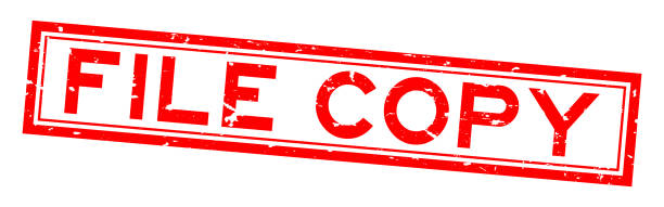 istock Grunge red file copy word rubber seal stamp on white background 1196470209