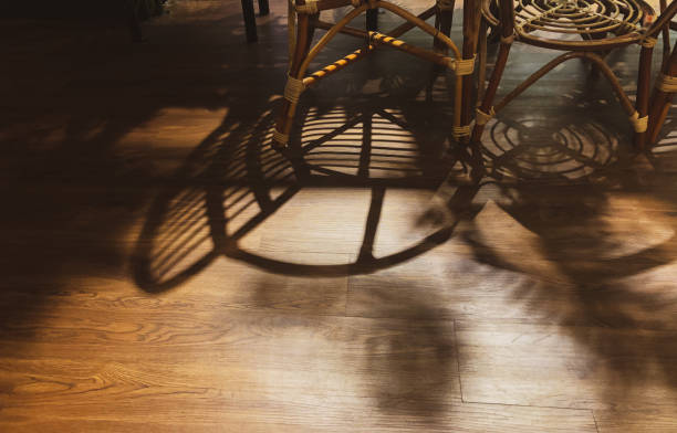 Rattan chair and shadow