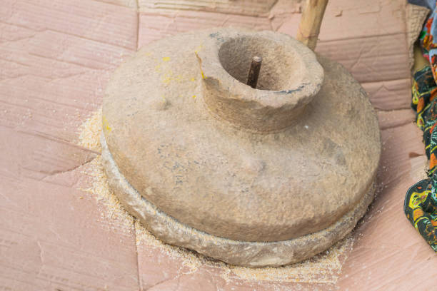 The ancient, stone, hand grain mill
