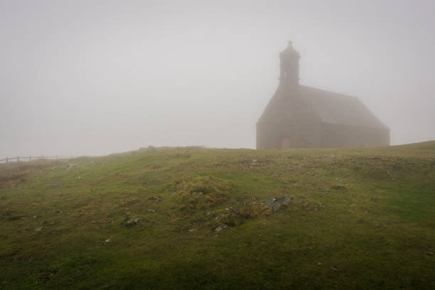 istock The chapel in the fog 1196475937