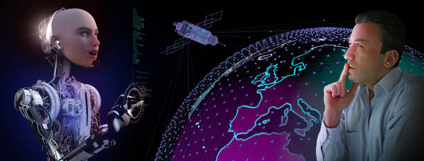 Artificial intelligence robot technology and human are working together. In the near future, design, production and technology will go a long way thanks to the combination of robotics and artificial intelligence.\n\nIn the near future, artificial intelligence will manage global communication and the Internet itself. People will serve as more controllers at this point. Thanks to space technologies, robotics and artificial intelligence, we will soon experience a new leap.