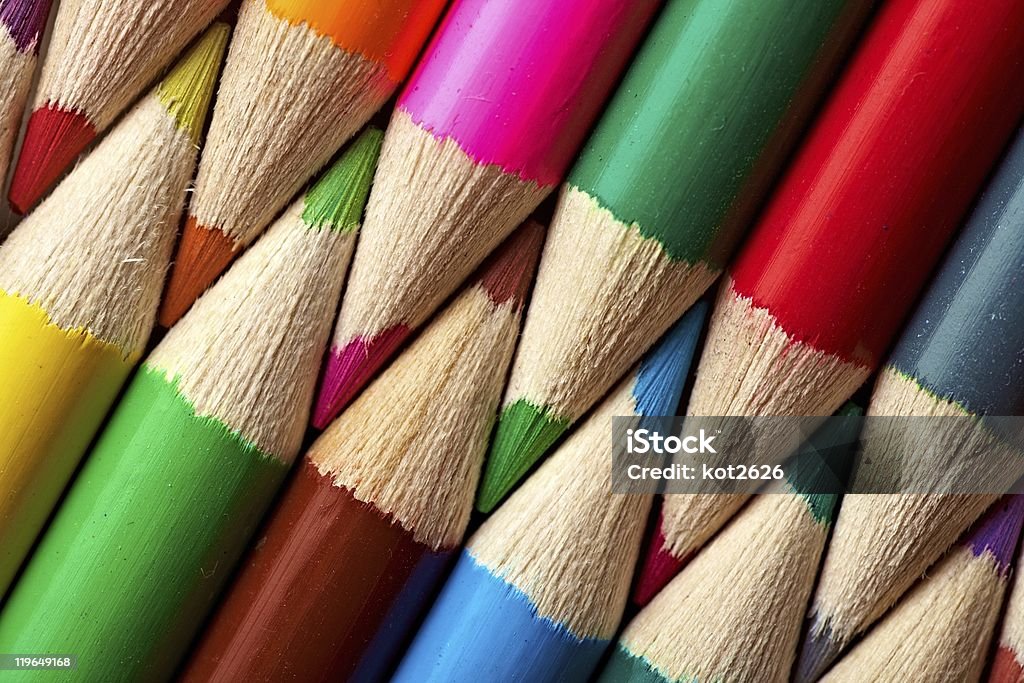 Color Pencils  Backgrounds Stock Photo