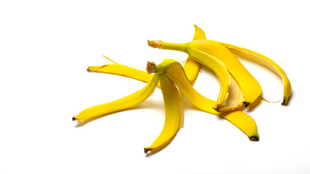 istock Banana peel, compost, organic fertilizer on a white background 1196493018