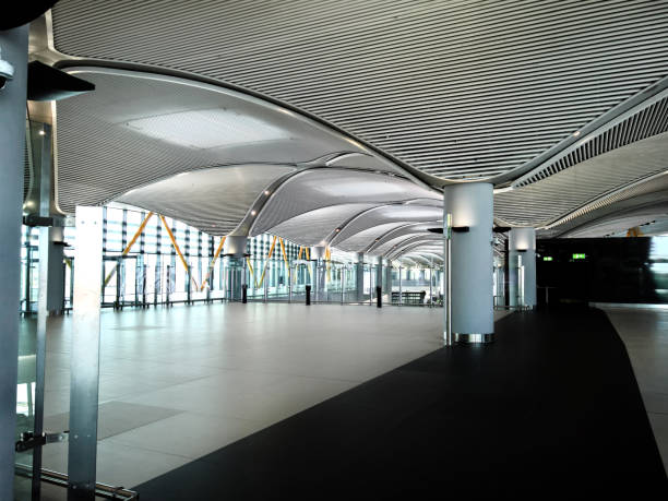 istock Modern architecture hall and ceiling at the airport 1196495633