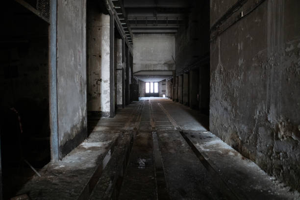 istock Corridor in an abandoned power plant, Budapest 1196496969