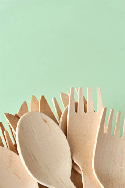 istock Disposable eco cutlery made from wood 1196498646