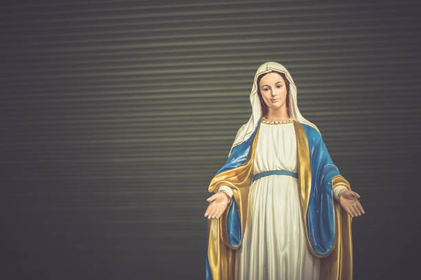 Virgin Mary statue in the building.