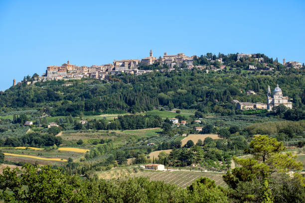 istock Panoramic view of Montepulciano in Tuscany 1196499669
