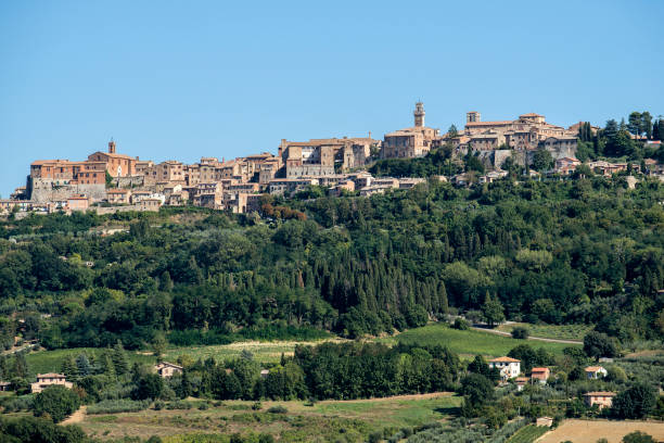 istock Panoramic view of Montepulciano in Tuscany 1196499681