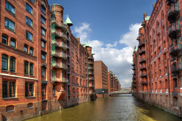 istock Canal and warehouses in Hamburg, Germany 1196500973