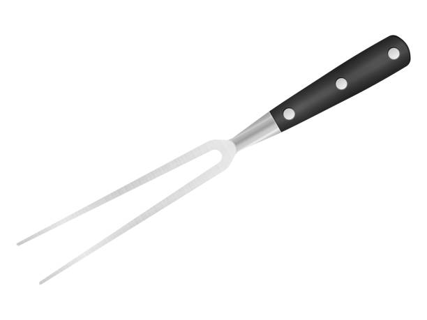 Carving fork Carving fork on a white background. Vector illustration. carving set stock illustrations