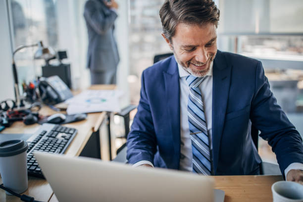 istock Businessman working in the office 1196503007