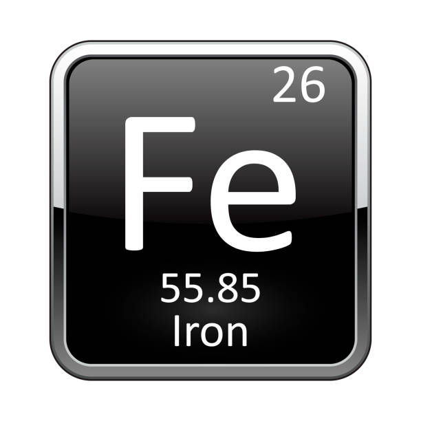 주기도 테이블 요소 철. 벡터 일러스트레이션 - periodic table interface icons square shape square stock illustrations