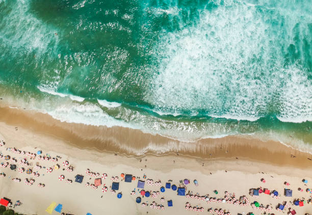 istock Beautiful tropical beach, top view 1196504662