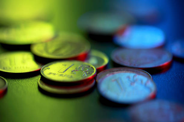 Free Stock Photo of Various foreign coins in a scattered arrangement ...