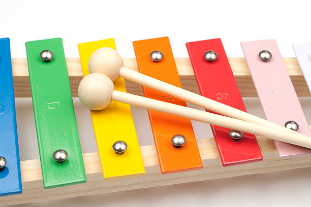istock Toy xylophone on white 119650485