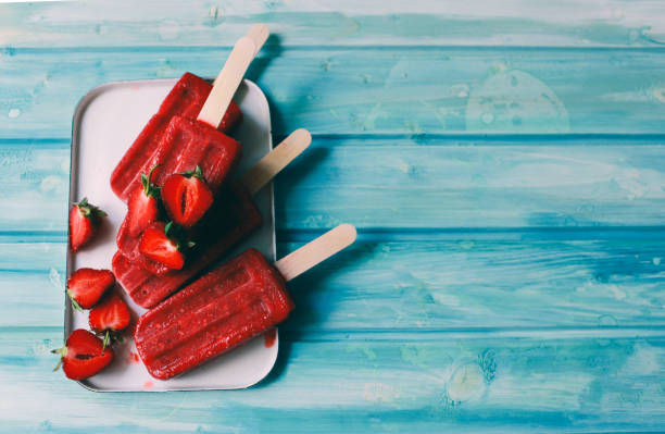 istock strawberry ice cream Popsicles 1196506787