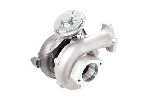 istock new turbocharged car engine Isolated on a light background 1196508002