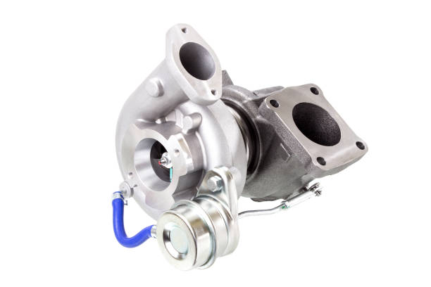 istock new turbocharged car engine Isolated on a light background 1196508003