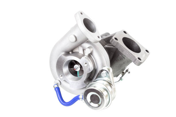 istock new turbocharged car engine Isolated on a light background 1196508020
