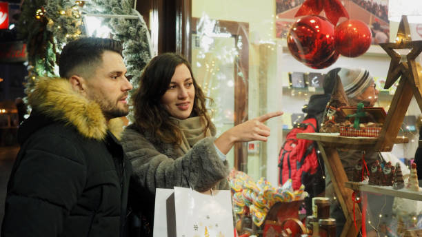 istock Couple enjoying Christmas time 1196508245