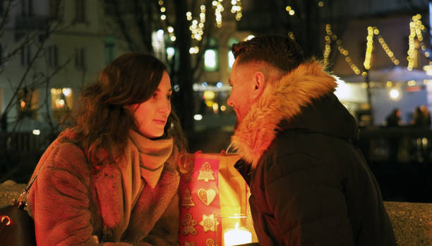 istock Couple enjoying Christmas time 1196508761