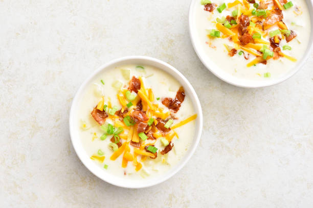 istock Creamy potato soup with bacon 1196512536