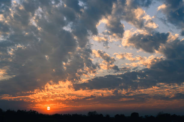 istock Blue sky with soft white cloudy atmosphere is clear and clean. 1196513753