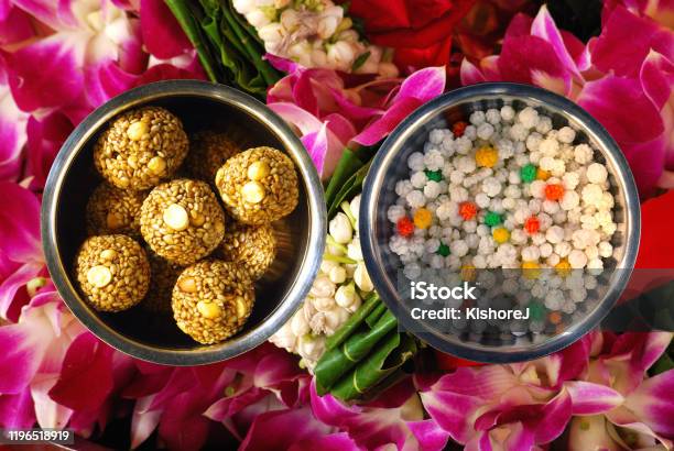 During Makar Sankranti A Festival Celebrated On A Large Scale In Maharashtra State Of India In The Month Of January Every Year Til Laddoos Til Gools Are Widely Distributed Stock Photo - Download Image Now