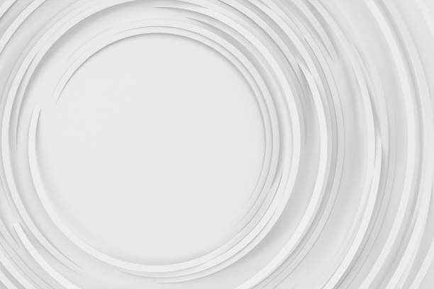 istock Abstract volume background with the image of a random rotating thin rings. 3D illustration 1196520376