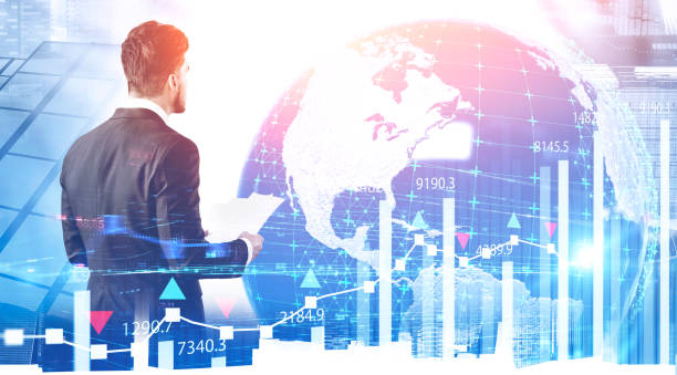 istock Man with documents in city, world economy 1196522297