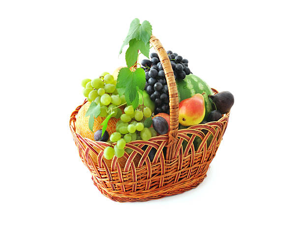 istock Big basket with different fruits 119652844