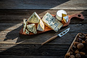 Blue cheese cutting board with nuts