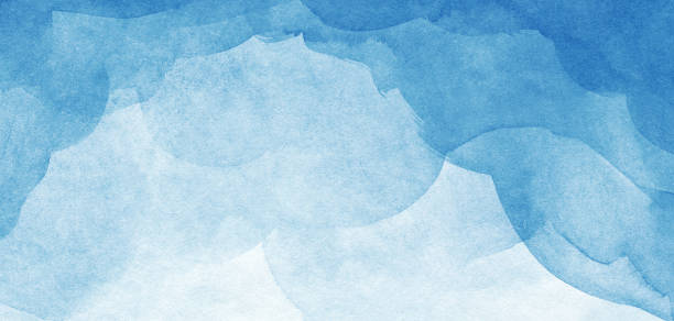 azul azul turquesa abstracto acuarela fondo para texturas fondos y diseño de banners web - handmade paper fotografías e imágenes de stock
