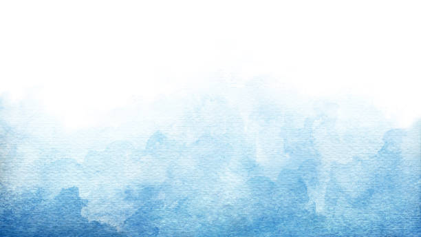 azul azul turquesa abstracto acuarela fondo para texturas fondos y diseño de banners web - fotografía producto de arte y artesanía ilustraciones fotografías e imágenes de stock