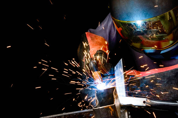 istock Close Up of Man Welding 1196534406