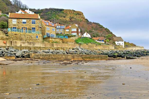 istock Reflections on Runswick Bay Beach, North Yorkshire, England. 1196534443