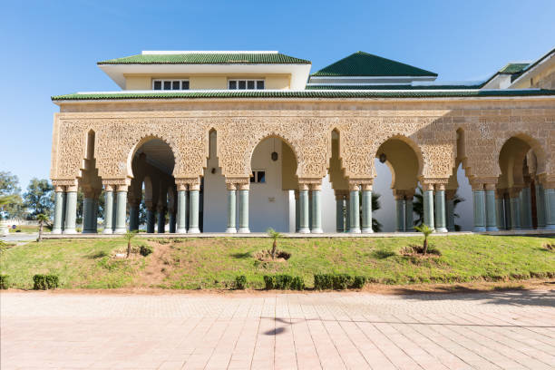 istock Traditional and typical moroccan architectural details. Mosque in Kenitra, West Chrarda Beni Hussein Province, Morocco.  Sunny day 1196537467